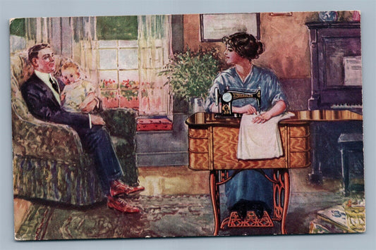 FREE SEWING MACHINE ADVERTISING ANTIQUE POSTCARD