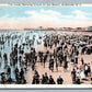 WILDWOOD NJ MORNING CROWD ON THE BEACH ANTIQUE POSTCARD