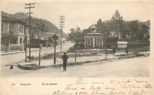 RIO DE JANEIRO BRAZIL PETROPOLIS ANTIQUE POSTCARD