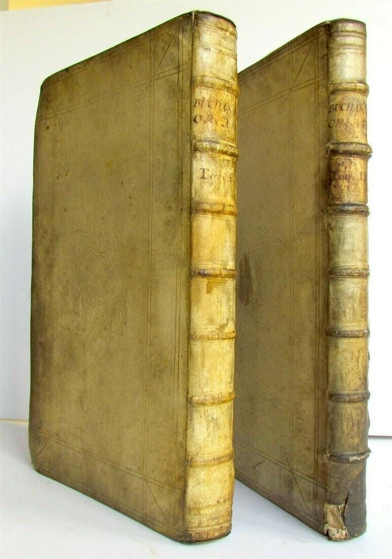 1715 2 VOLUMES Georgii Buchanani Scoti Poetarum antique POETRY