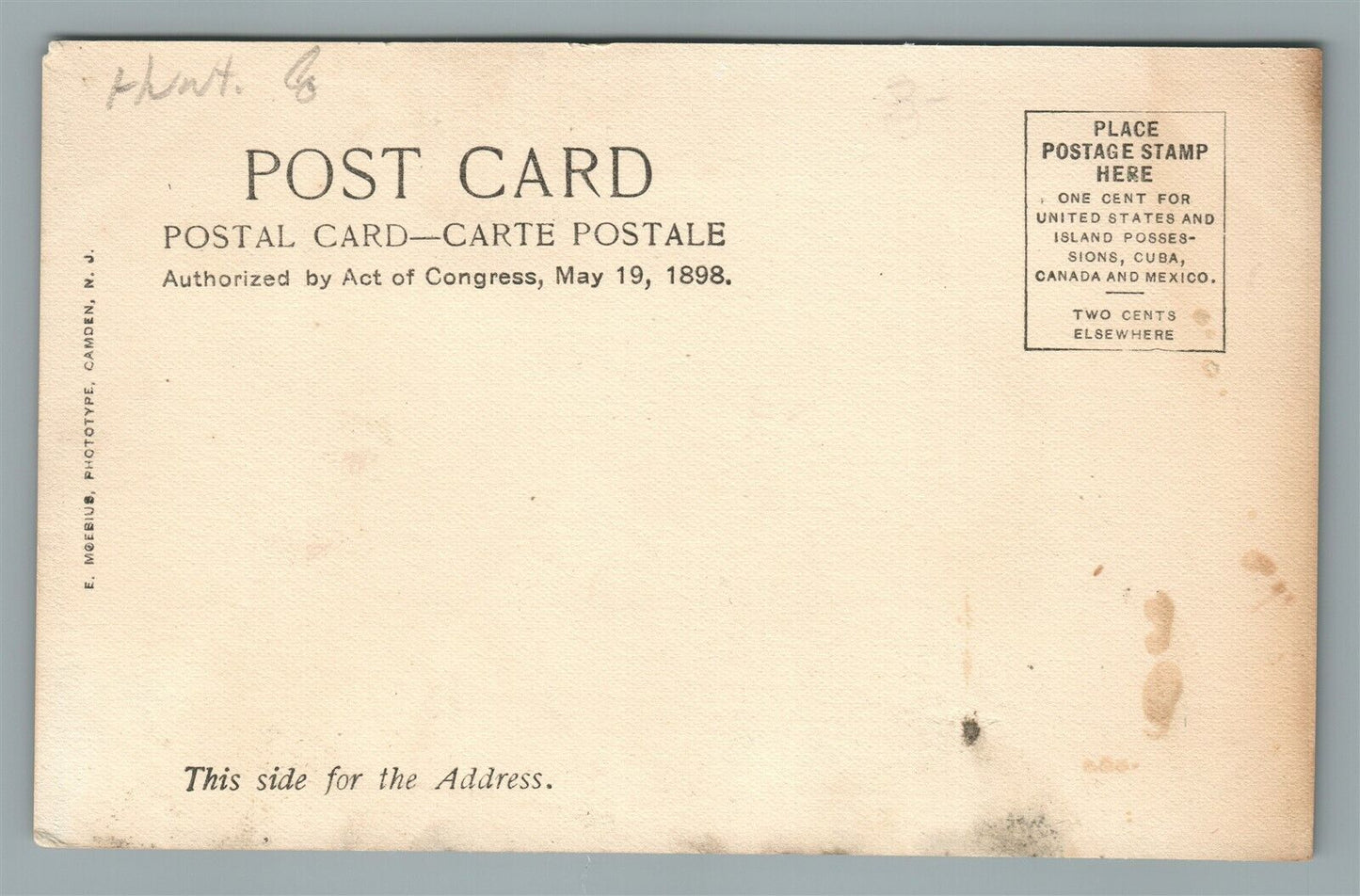 FLEMINGTON NJ PUBLIC SCHOOL ANTIQUE POSTCARD