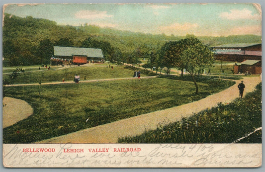 BELLEWOOD LEHIGH VALLEY RAILROAD NJ ANTIQUE POSTCARD