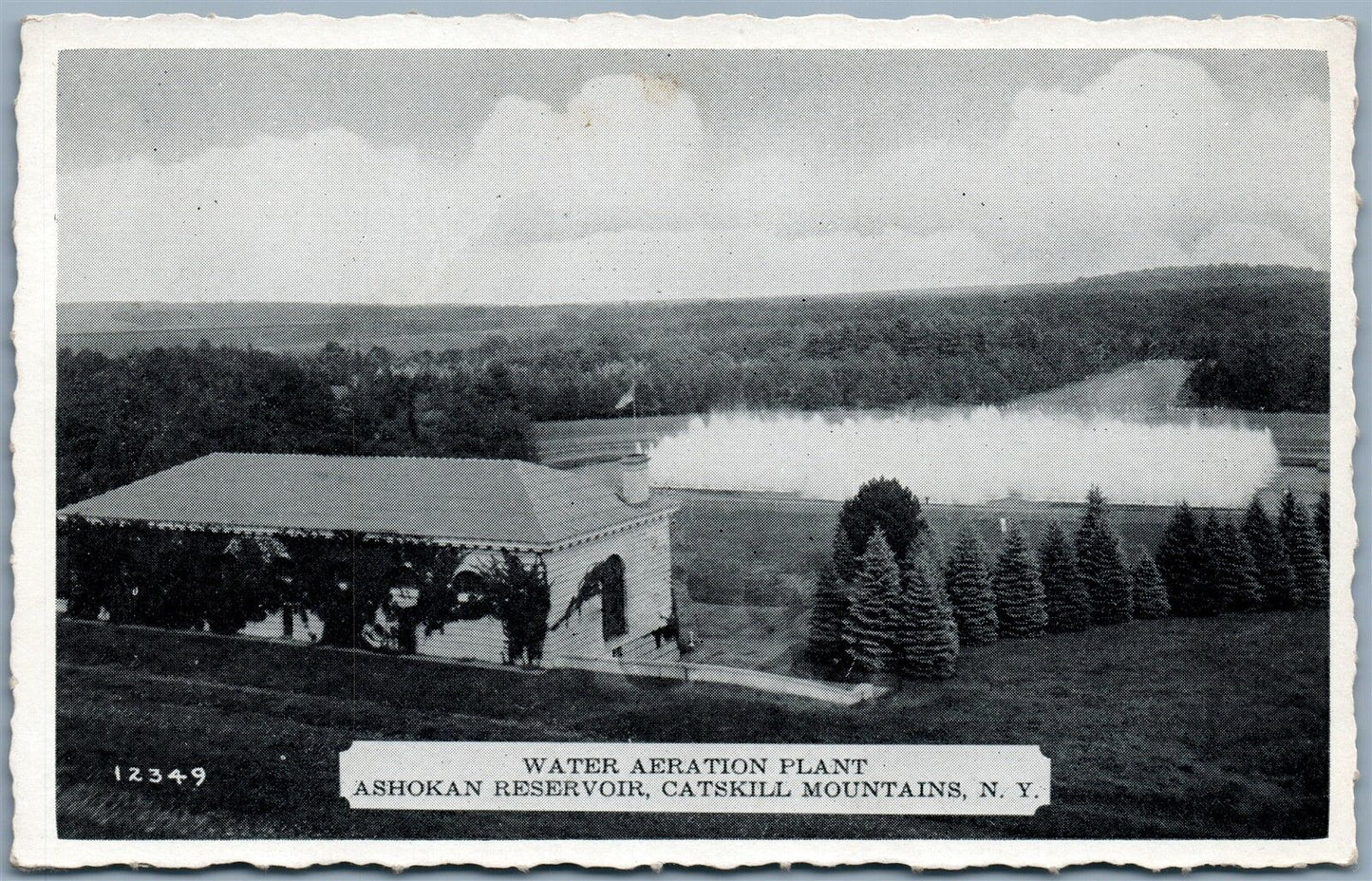 CATSKILL MOUNTAINS NY WATER AERATION PLANT ASHOKAN RESERVOIR VINTAGE POSTCARD