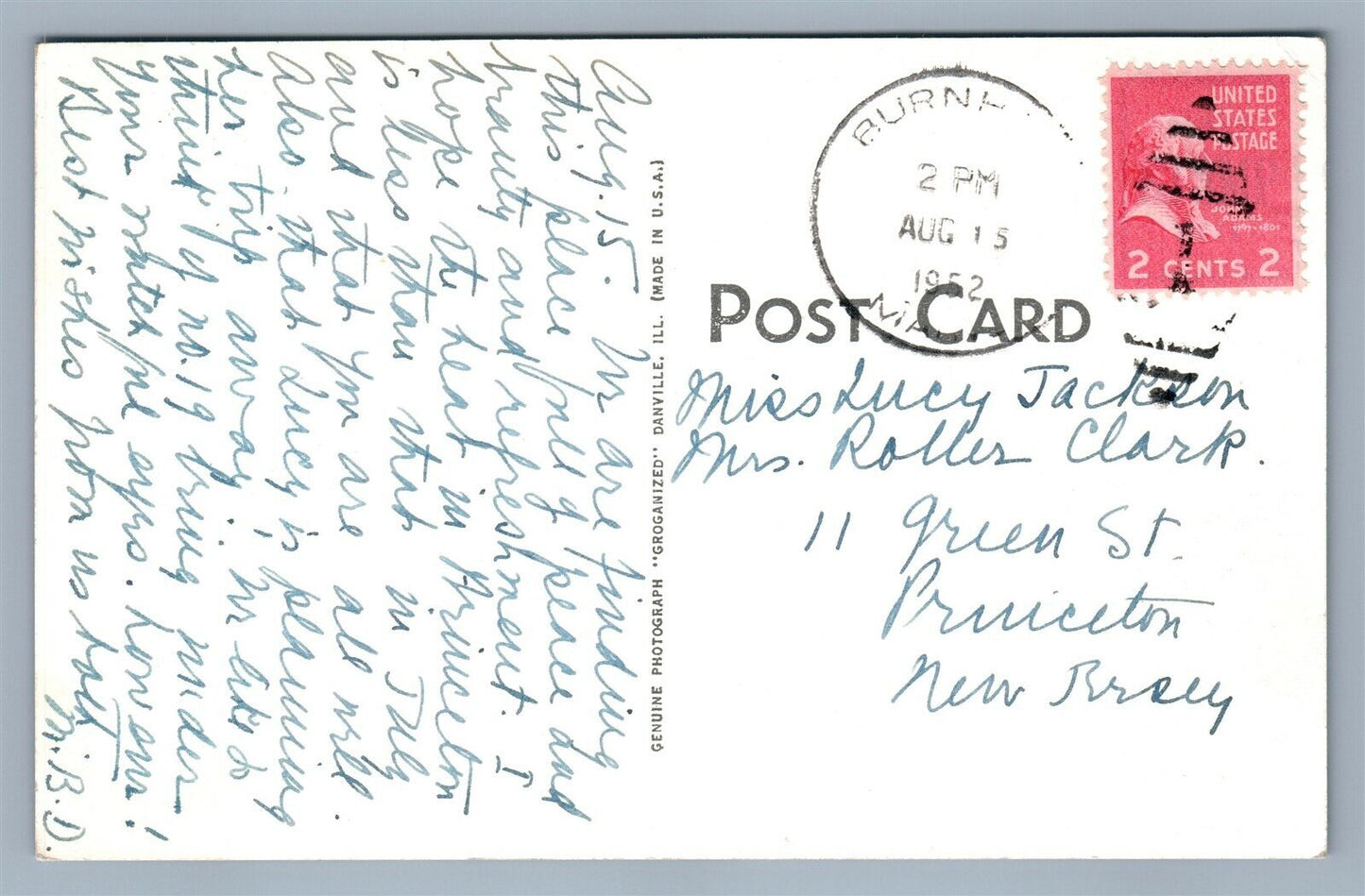 BURNHAM ME ROYAL PINE CAMP DINING ROOM 1952 VINTAGE REAL PHOTO POSTCARD RPPC