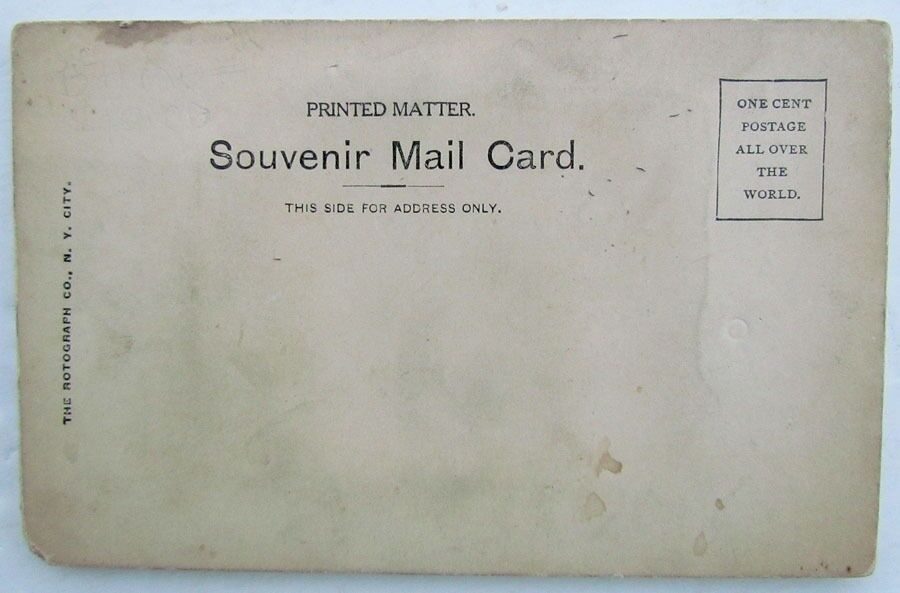 RARE VINTAGE FOLDING POSTCARD AMERICAN FALLS FROM HILL ON GOAT ISLAND NY