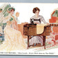 FREE INSURED SEWING MACHINE CO ADVERTISING ANTIQUE POSTCARD