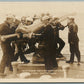 US DESTROYER SHIP GUN CREW ANTIQUE REAL PHOTO POSTCARD RPPC