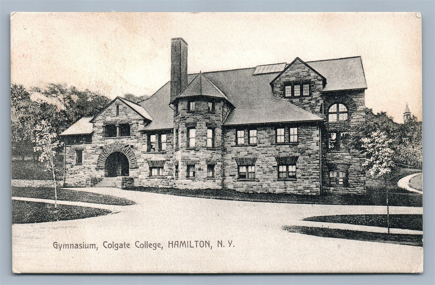 HAMILTON NY GYMNASIUM COLGATE COLLEGE ANTIQUE POSTCARD