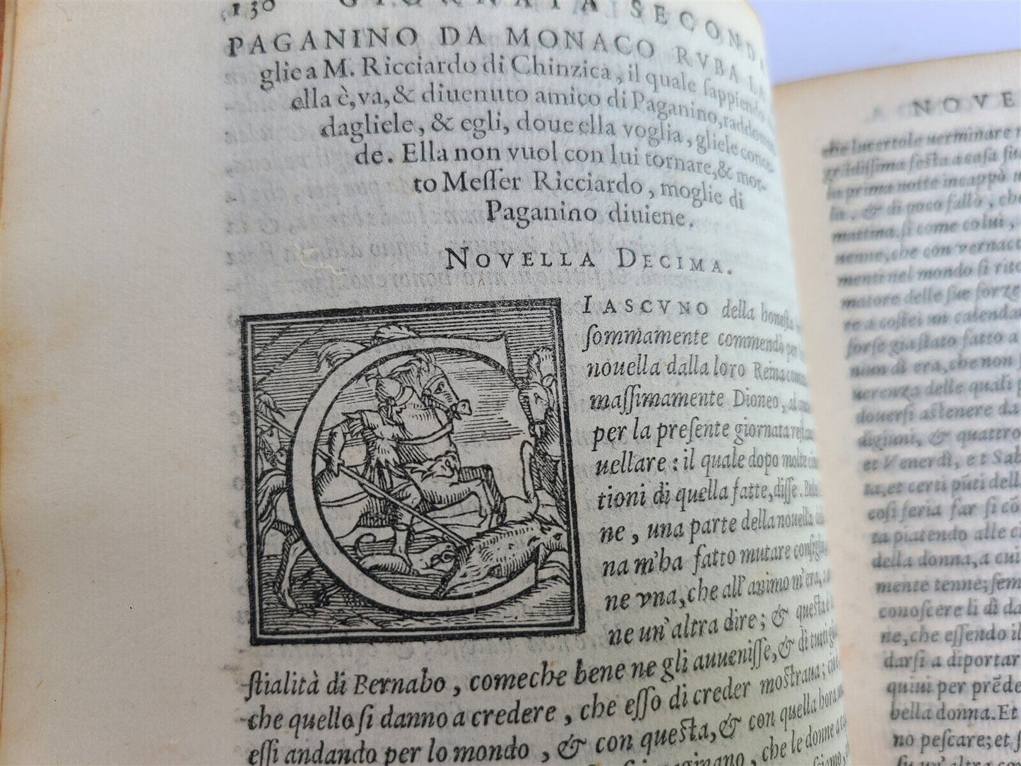 1573 IL DECAMERON by Giovanni BOCCACCIO antique 16th CENTURY