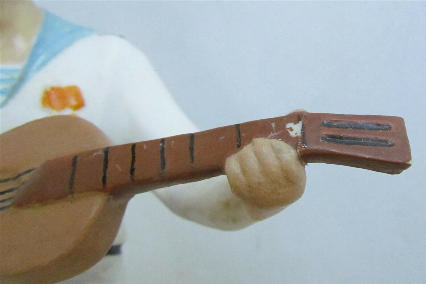 RUSSIAN CERAMIC FIGURE SAILOR PLAYING GUITAR vintage