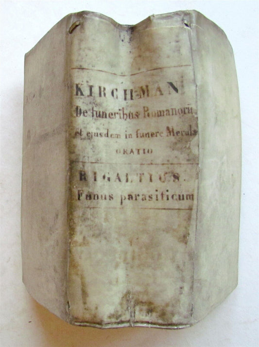 1672 ROMAN FUNERALS ILLUSTRATED vellum bound antique DE FUNERIBUS ROMANORUM