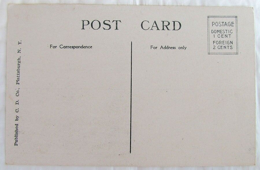 PLATTSBURGH MILITARY CAMP N.Y. ANTIQUE UNUSED POSTCARD