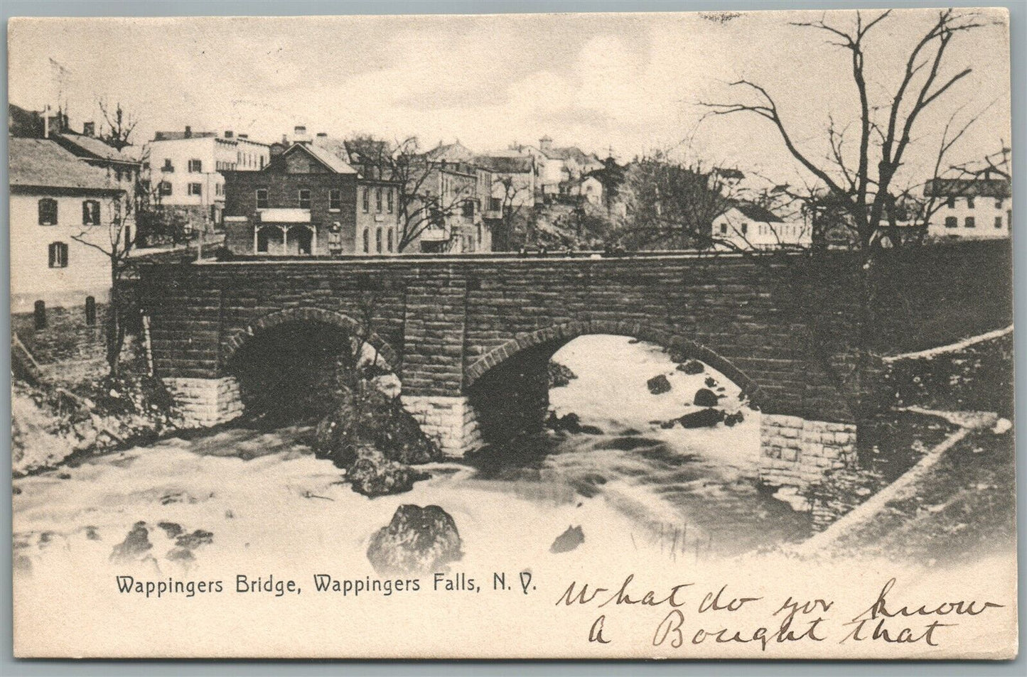 WAPPINGERS FALLS NY BRIDGE ANTIQUE POSTCARD