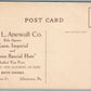 ALLENTOWN PA LEWIS L. ANEWALT STETSON HATS & FURS ADVERTISING ANTIQUE POSTCARD