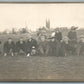 FUNNY GROUP POSING ANTIQUE REAL PHOTO POSTCARD RPPC