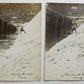 2 RPPC VINTAGE 1916 PHOTO POSTCARDS BRIDGE EROSION