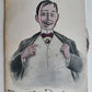 MAN w/ SPINNING CHANGING FACES ANTIQUE POSTCARD 1906