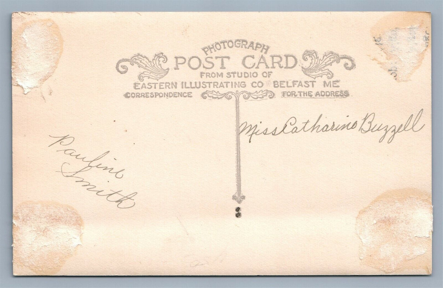 KENTS HILL ME QUADRANGLE ANTIQUE REAL PHOTO POSTCARD RPPC