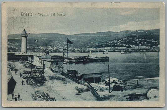 ITALY TRIESTE VEDUTA DEL PORTO ANTIQUE POSTCARD