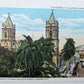 VINTAGE POSTCARD - THE CATHEDRAL CHURCH & SOSA STREET PANAMA CITY street scene