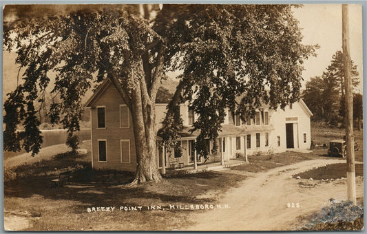 HILLSBORO NH BREEZY POINT INN ANTIQUE REAL PHOTO POSTCARD RPPC