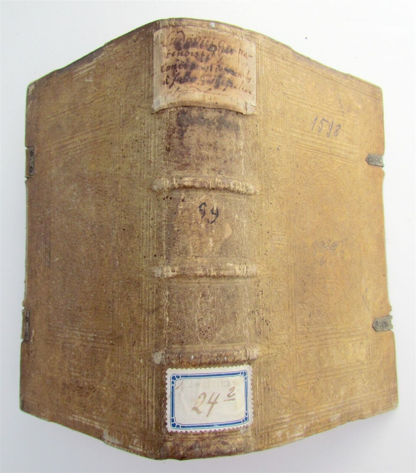 1598 Sermons for feast days by Louis of Granada antique PIGSKIN BINDING