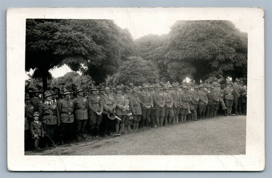 WWII ITALIAN MILITARY GROUP VINTAGE REAL PHOTO POSTCARD RPPC