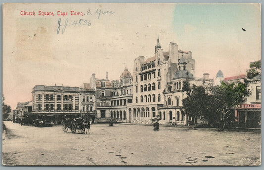 SOUTH AFRICA CAPE TOWN CHURCH SQUARE ANTIQUE POSTCARD