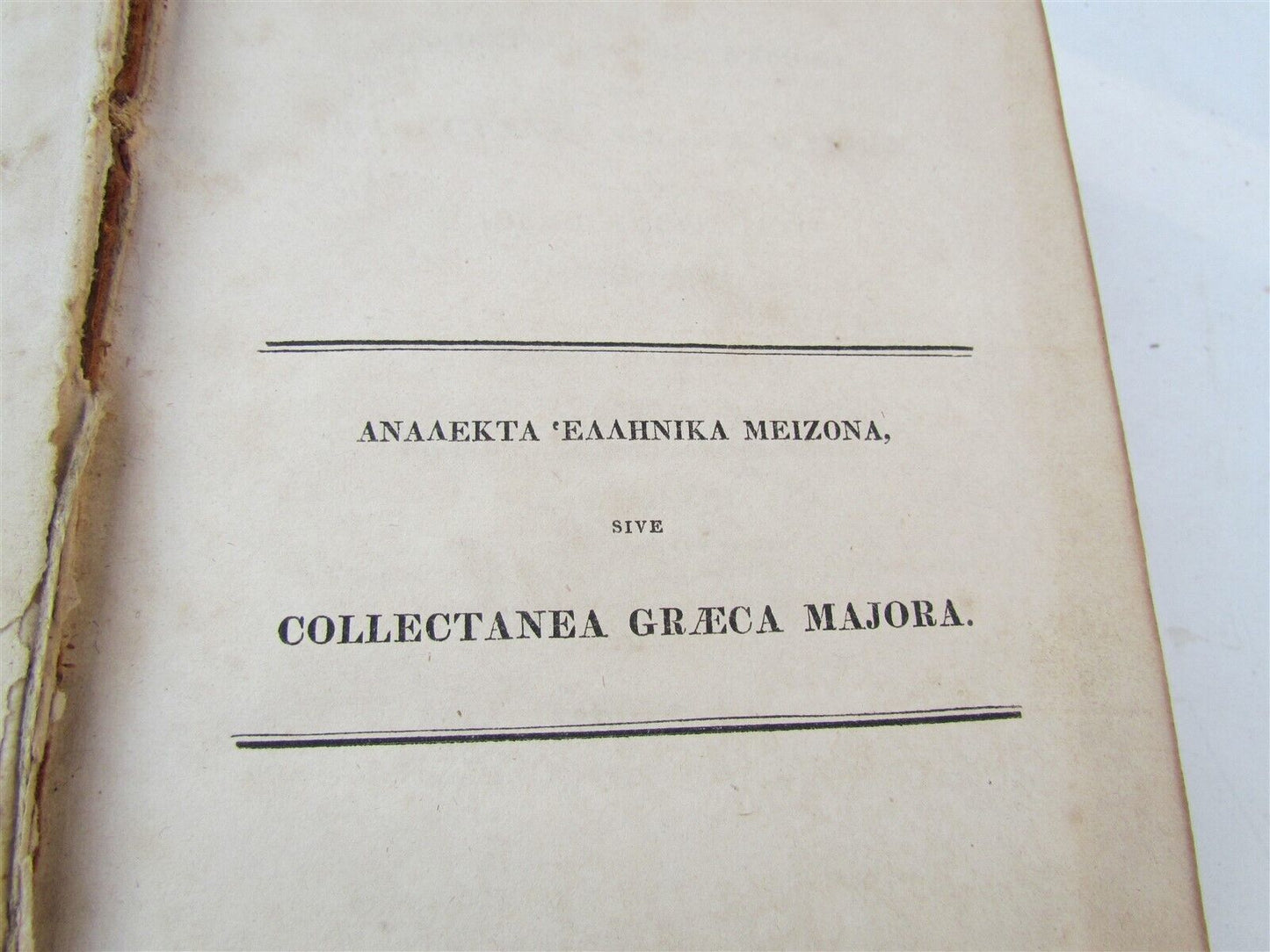 1819 GREEK CLASSICS COMMENTARY antique Analekta Ell-Enika Meizona AMERICANA