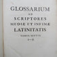 1736 BLIND STAMPED VELLUM BINDING MASSIVE FOLIO Glossarium ad Scriptores ANTIQUE