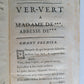 1736 VER-VERT ou les voyages DU PERROQUET DE NEVERS FRENCH POETRY antique