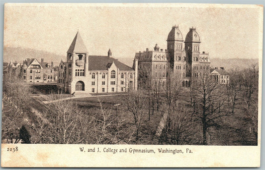WASHINGTON PA W. & J. COLLEGE ANTIQUE POSTCARD