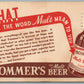 TROMMERS MALT BEER ADVERTISING ANTIQUE POSTCARD