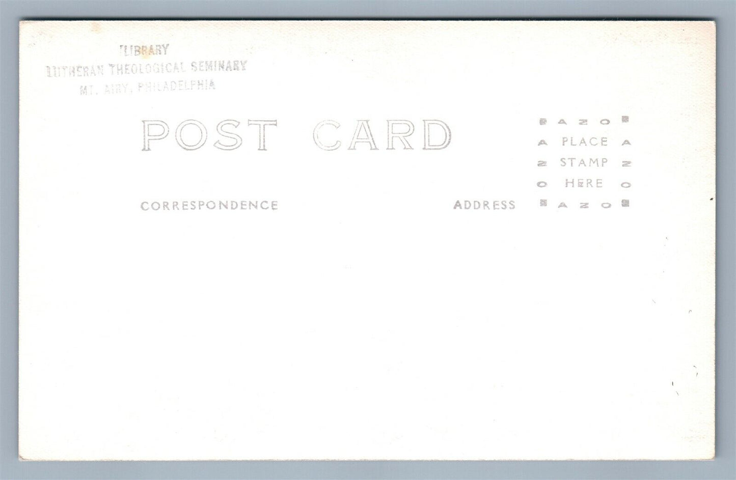 MT.AIRY PA LUTHERAN THEOLOGICAL SEMINARY ANTIQUE REAL PHOTO POSTCARD RPPC