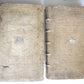 1730 BIBLE 2 volumes LATIN GERMAN BIBLIA antique HAND TOOLED PIGSKIN BOUND FOLIO