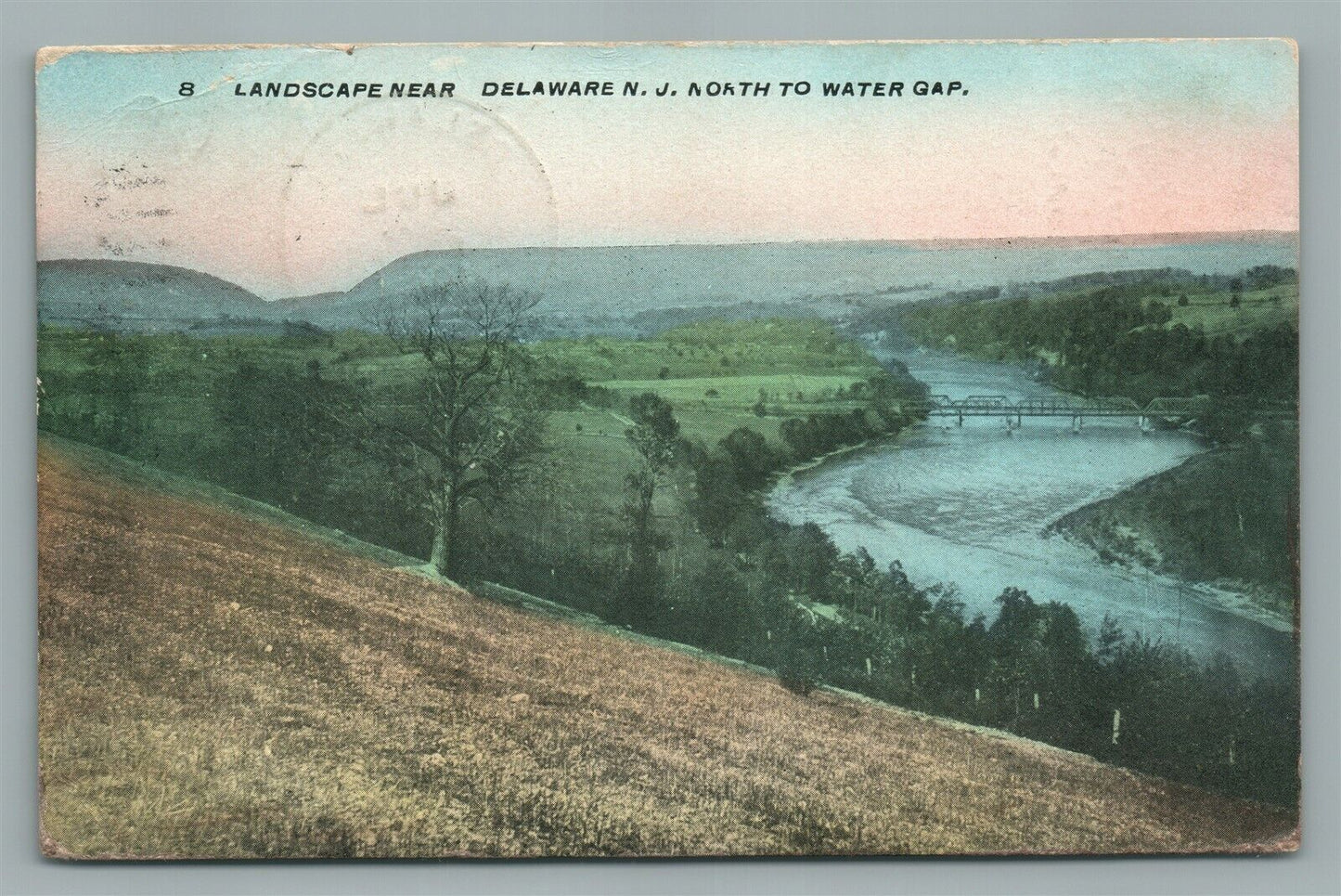 DELAWARE NJ LANDSCAPE ANTIQUE POSTCARD