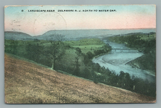 DELAWARE NJ LANDSCAPE ANTIQUE POSTCARD