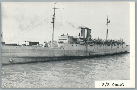 STEAMSHIP COMET VINTAGE REAL PHOTO POSTCARD RPPC