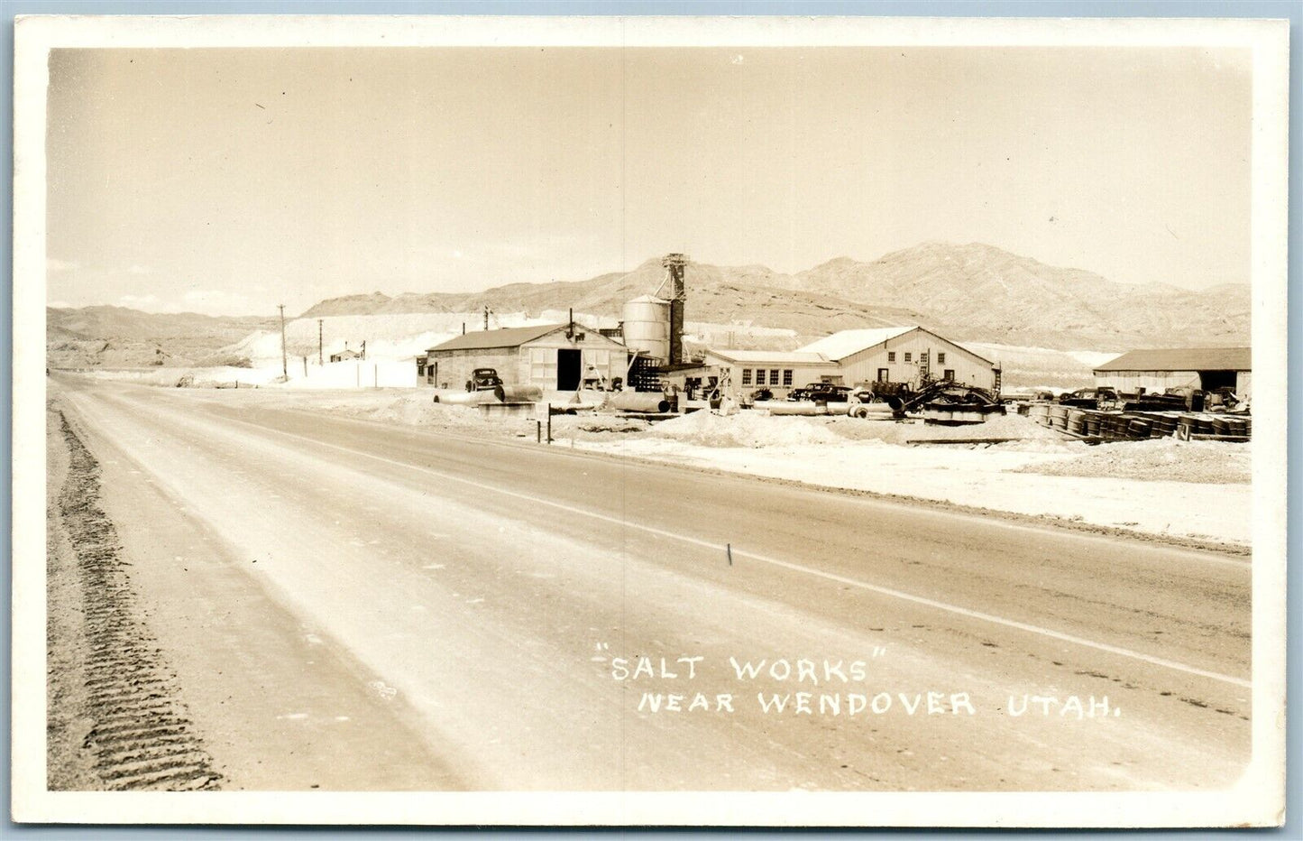 WENDOVER UT SALT WORK VINTAGE REAL PHOTO POSTCARD RPPC