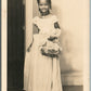 LITTLE BLACK BEAUTY w/ FLOWER BASKET ANTIQUE REAL PHOTO POSTCARD RPPC americana