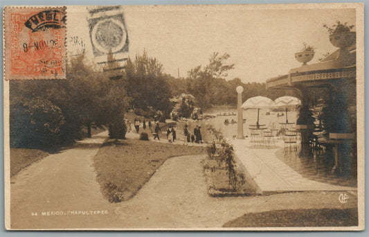 MEXICO CHAPULTEPEC ANTIQUE REAL PHOTO POSTCARD RPPC