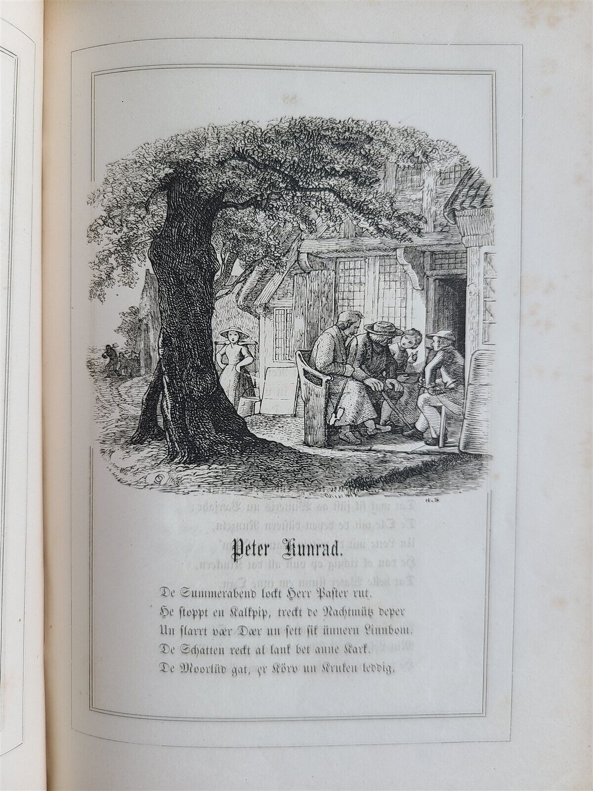 1868 QUICKBORN by KLAUS GROTH antique GERMAN POETRY ILLUSTRATED