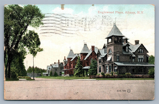 ALBANY NY ENGLEWOOD PLACE ANTIQUE POSTCARD