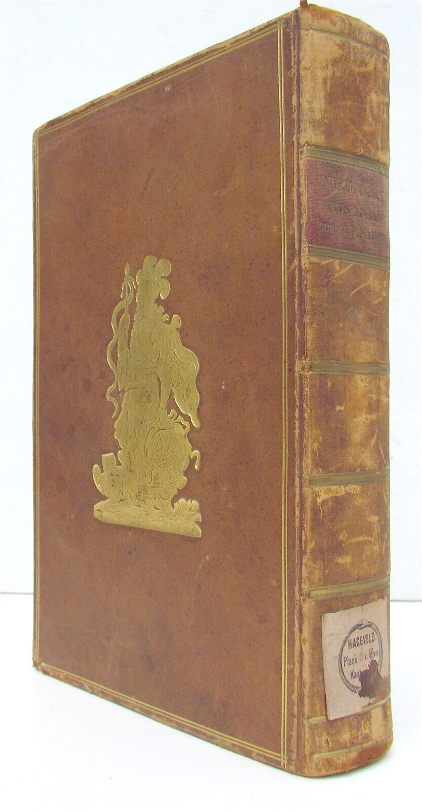 1802 ROMAN HISTORY ARMORIAL BINDING ILLUSTRATED antique by G.H. NIEUPOORT