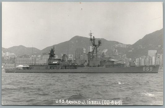 USS ARNOLD J. ISBELL ANTIQUE REAL PHOTO POSTCARD RPPC