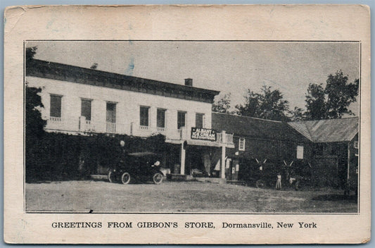 DORMANSVILLE NY GIBBON'S STORE UNDIVIDED ANTIQUE POSTCARD