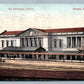 OMAHA NE BURLINGTON RAILROAD STATION RAILWAY TRAIN DEPOT ANTIQUE POSTCARD