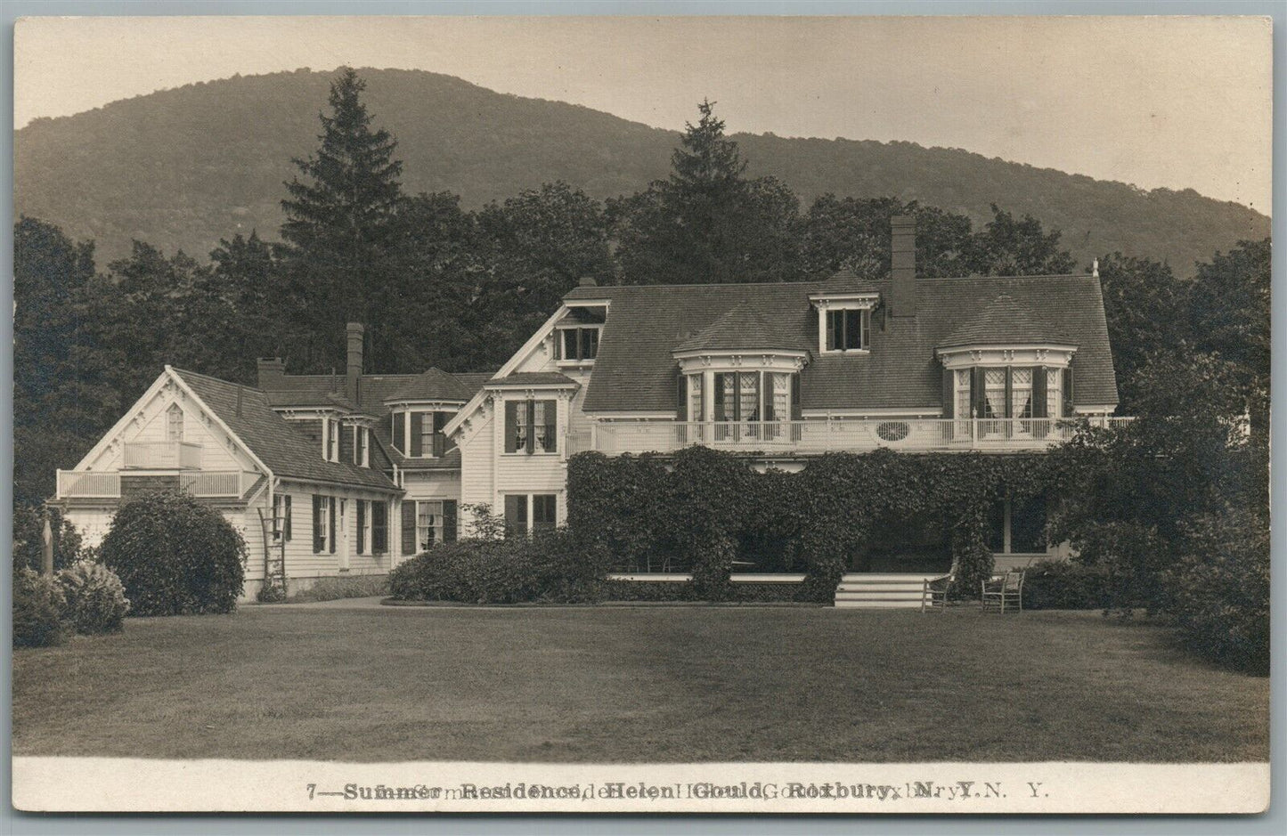 ROXBURY NY SUMMER RESIDENCE OF HELEN GOULD ANTIQUE REAL PHOTO POSTCARD RPPC