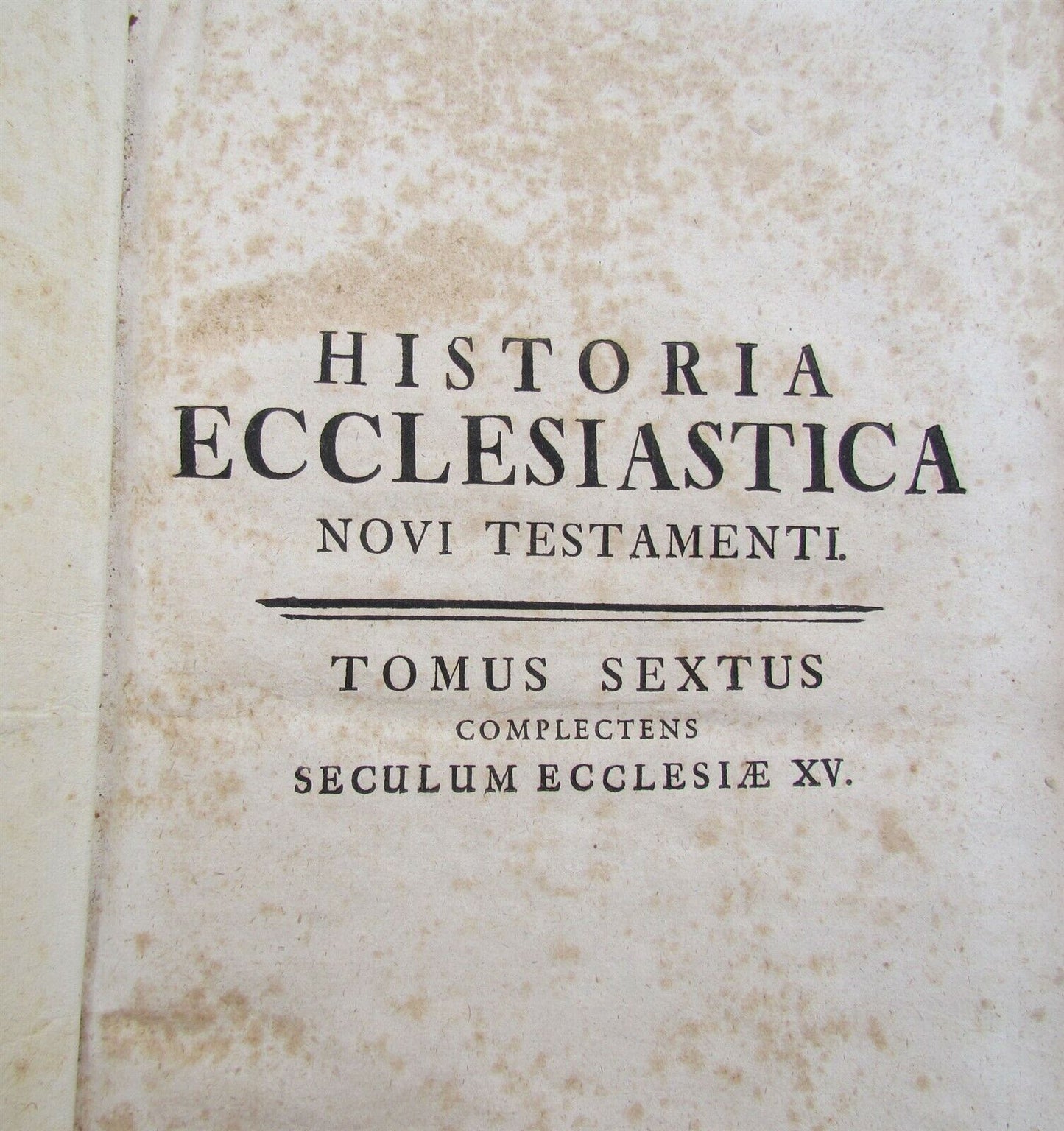 1731 VELLUM BINDING FOLIO HISTORIA ECCLESIASTICA antique by Graveson Ignatius