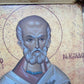 GREEK BYZANTINE STYLE ORTHODOX ICON on WOOD of ST. NICHOLAS